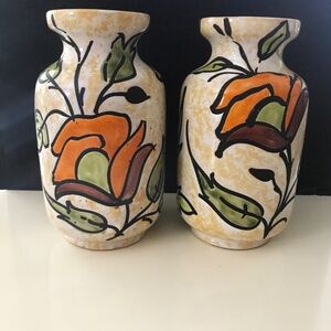 Unique Vintage Art Deco Vase Pair